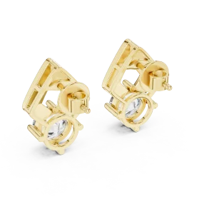 Nova Geometric Diamond Stud Earrings - Image 3