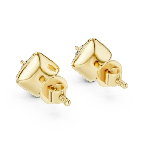 Symmetry Geometric Round Brilliant Solitaire Stud Earrings - Image 3