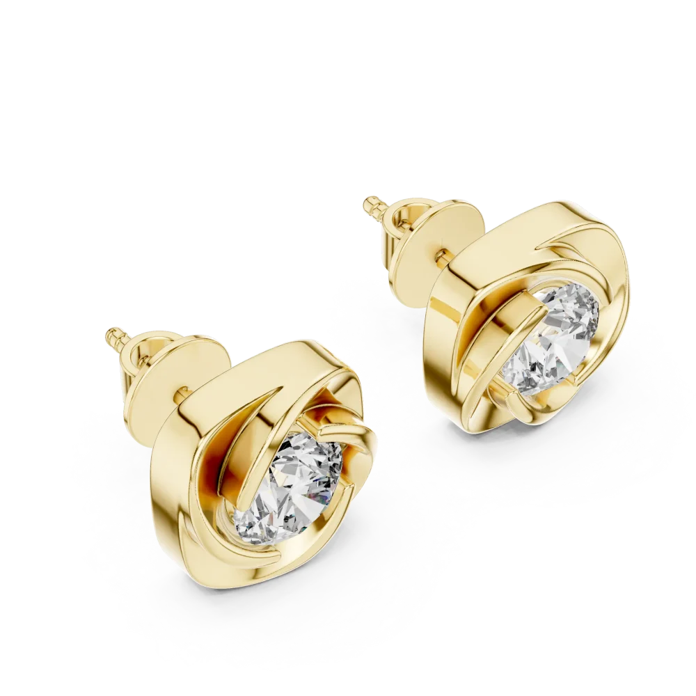 Discover the brilliance of our geometric solitaire earrings, featuring premium DIAMEUR lab-grown diamonds. Elevate your style and shop today.