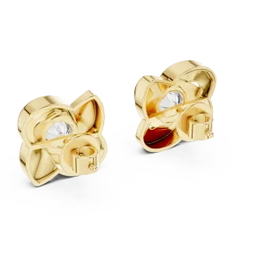 Infinite Silhouette Round Solitaire Stud Earrings - Image 3