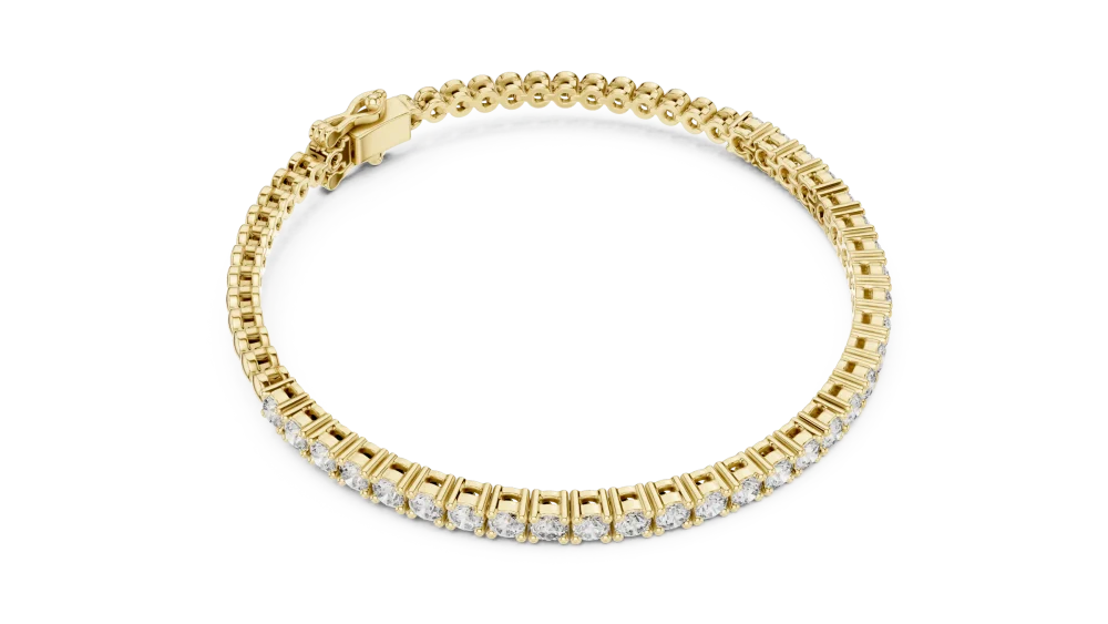 Adorn your wrist with the radiant fire of our brilliant-cut DIAMEUR diamond tennis bracelet. Experience sustainable luxury. Shop the collection today.