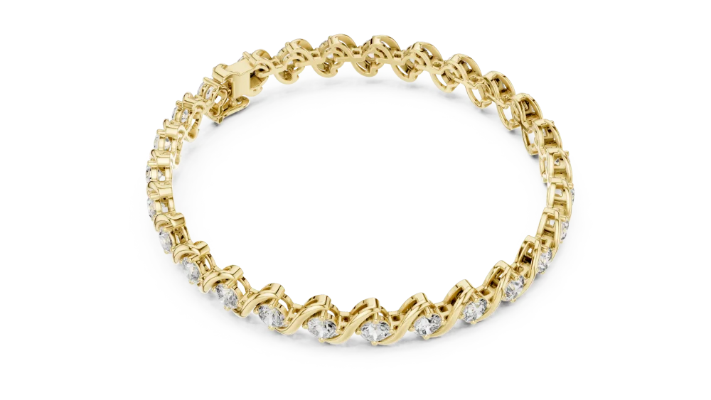 Experience radiant elegance with this fluid tennis bracelet featuring brilliant DIAMEUR lab-grown diamonds. Shop sustainable luxury for your wrist.