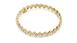 Infinite Luminary Round Brilliant Fluid Link Tennis Bracelet