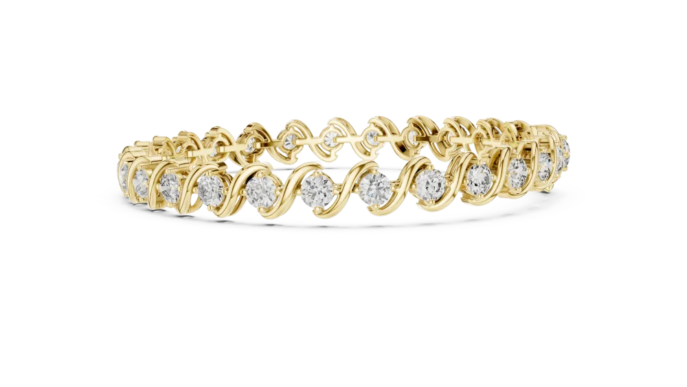 Infinite Luminary Round Brilliant Fluid Link Tennis Bracelet - Image 3