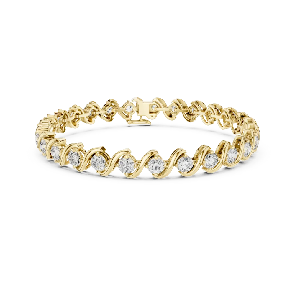 Luminary Round Brilliant Infinite Link Tennis Bracelet - Image 2