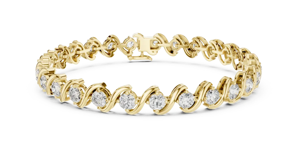 Infinite Luminary Round Brilliant Fluid Link Tennis Bracelet - Image 2