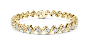 Infinite Luminary Round Brilliant Fluid Link Tennis Bracelet - Image 2