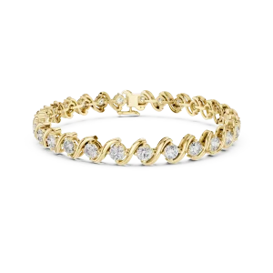 Luminary Round Brilliant Infinite Link Tennis Bracelet - Image 2