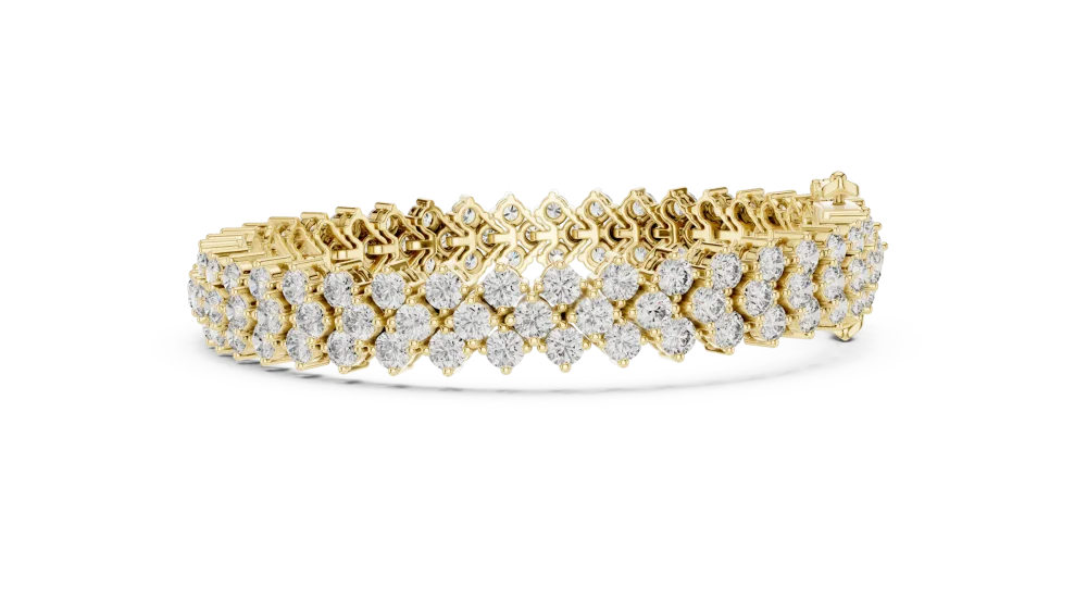 Infinite Luminary Round Brilliant Double-Row Tennis Bracelet - Image 3