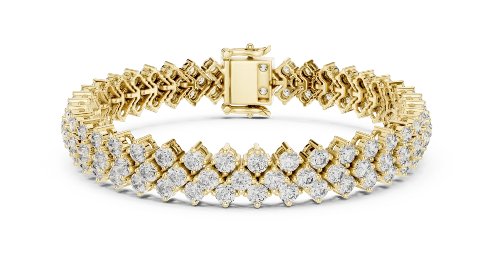 Infinite Luminary Round Brilliant Double-Row Tennis Bracelet - Image 2