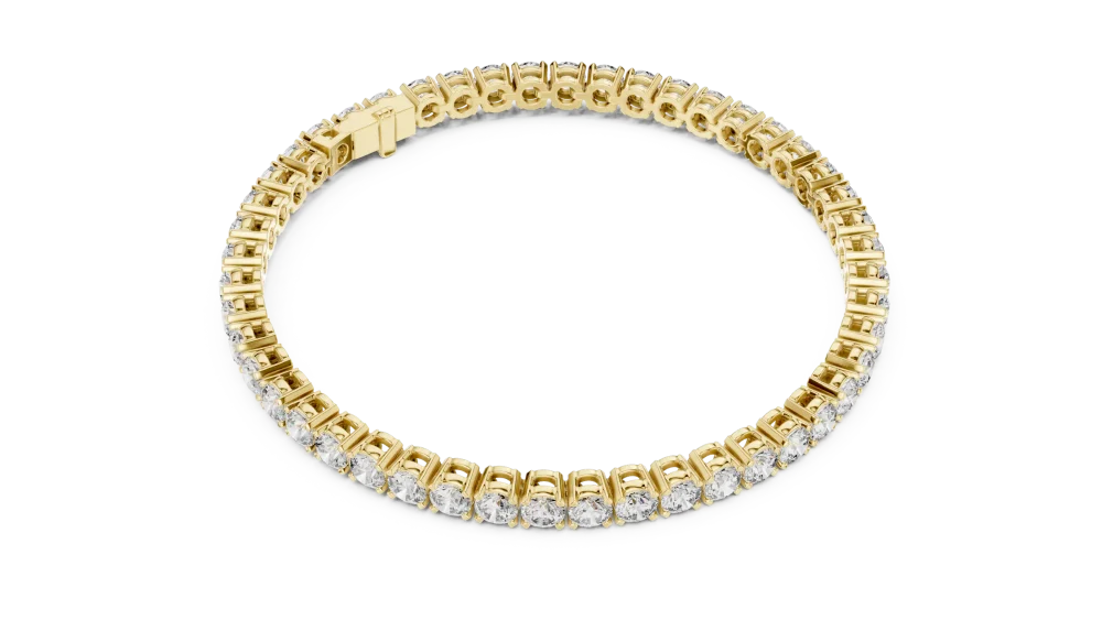 Experience unmatched brilliance with this timeless tennis bracelet, featuring 48 hand-set DIAMEUR lab-grown diamonds. Elevate your collection today.
