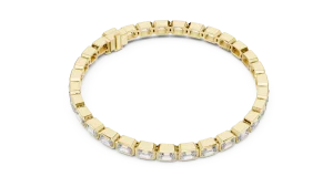 Symmetry Emerald Cut Bezel-Set Architectural Tennis Bracelet