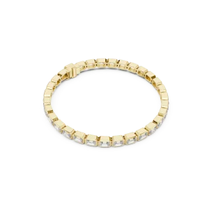 Architectural Emerald Cut Bezel-Set Statement Tennis Bracelet