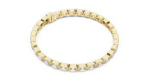Architectural Emerald Cut Bezel-Set Tennis Bracelet - Image 2