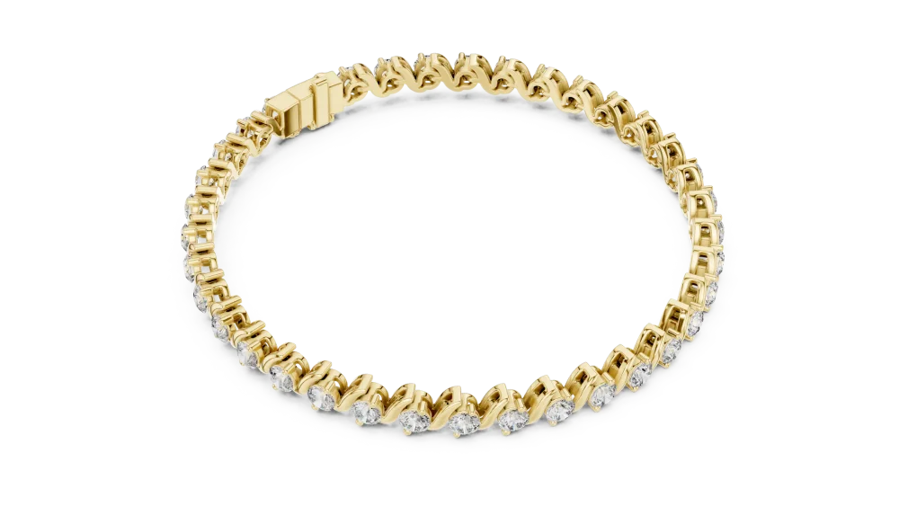 Experience timeless elegance with this fluid tennis bracelet, featuring high-brilliance DIAMEUR diamonds. Shop this sustainable luxury piece today.