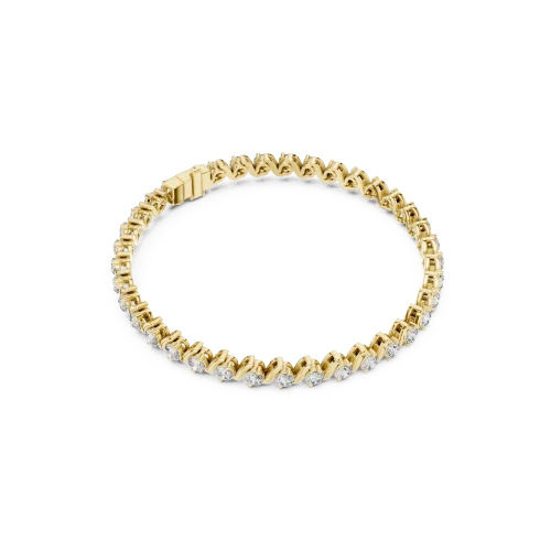 Infinite Scintilla Round Brilliant Fluid Link Tennis Bracelet