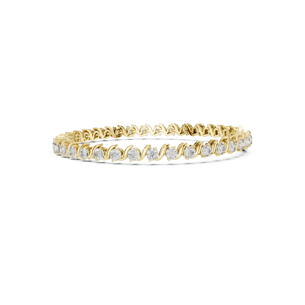 Infinite Scintilla Round Brilliant Fluid Link Tennis Bracelet - Image 3