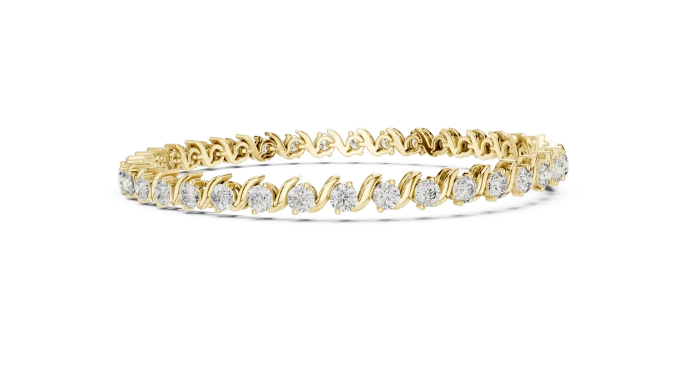 Infinite Luminary Round Brilliant Fluid Tennis Bracelet - Image 3