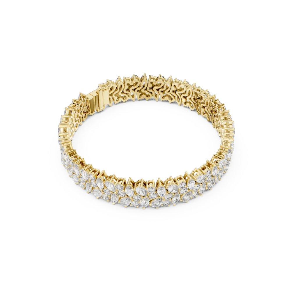 Adorn your wrist with the Luminary Mixed-Cut Tennis Bracelet. Featuring 144 brilliant DIAMEUR lab-grown diamonds. Shop this sustainable luxury today.