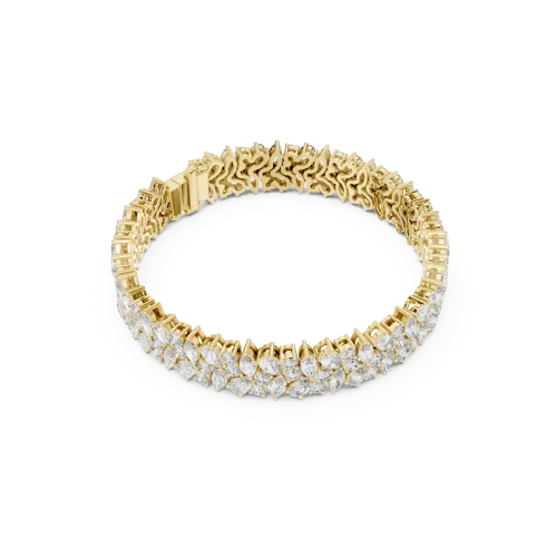 Luminary Marquise and Pear Mixed-Cut Statement Tennis Bracelet