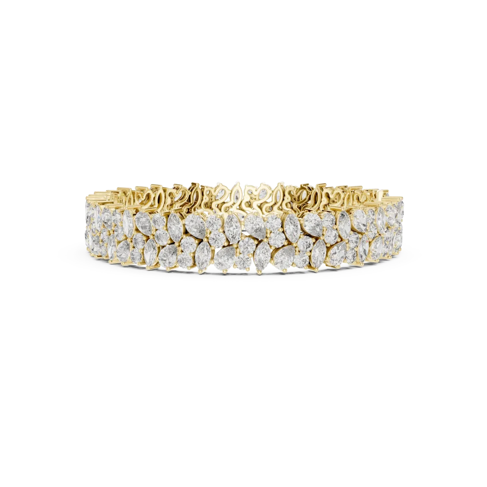 Luminary Marquise and Pear Mixed-Cut Statement Tennis Bracelet - Image 3