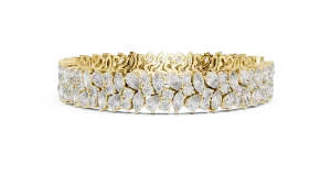 Ethereal Marquise and Pear Cluster Statement Tennis Bracelet - Image 3