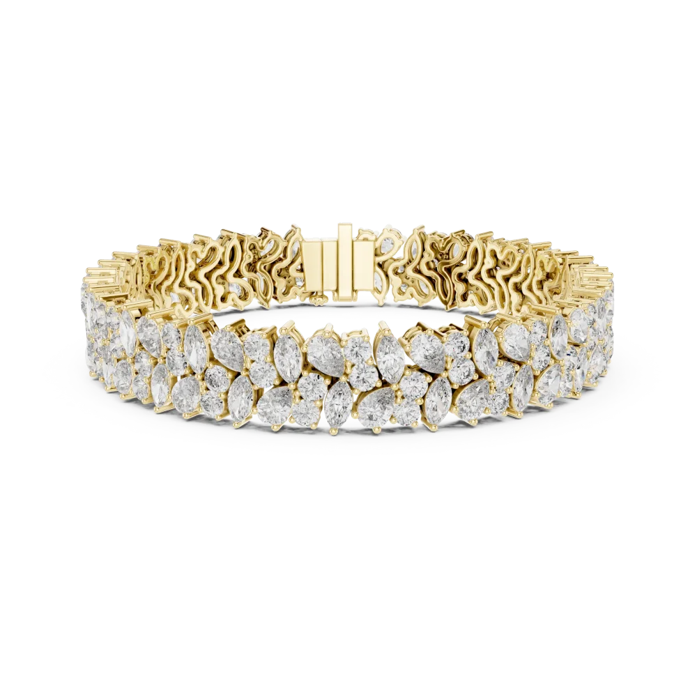 Luminary Marquise and Pear Mixed-Cut Statement Tennis Bracelet - Image 2
