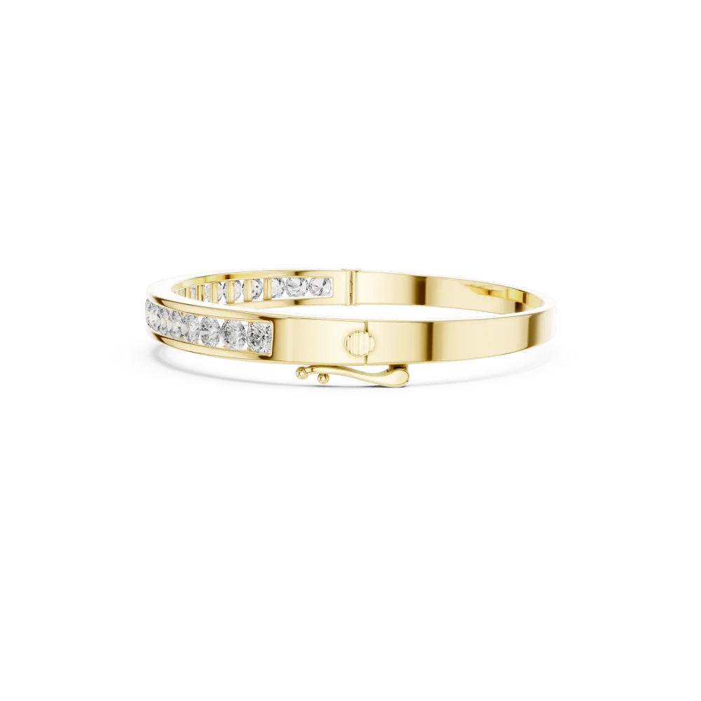 Infinite Radiance Round Brilliant Channel-Set Bangle - Image 3