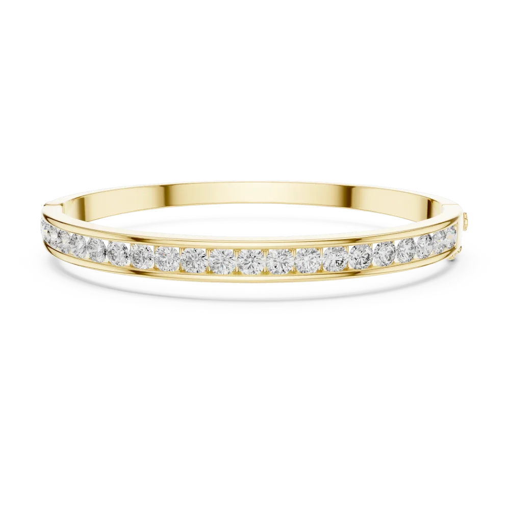 Infinite Radiance Round Brilliant Channel-Set Bangle - Image 2