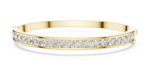 Luminary Round Brilliant Pavé-Set Channel Bangle - Image 2