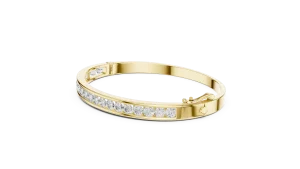 Luminary Round Brilliant Channel-Set Statement Bangle - Image 3