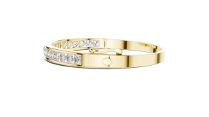 Luminary Round Brilliant Channel-Set Statement Bangle - Image 4