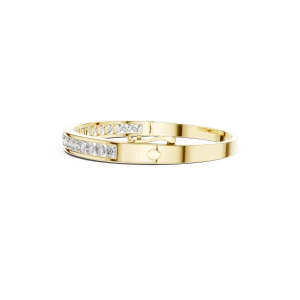 Infinite Round Brilliant Channel-Set Statement Bangle - Image 3