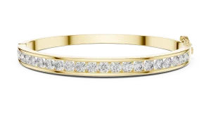 Luminary Round Brilliant Channel-Set Statement Bangle