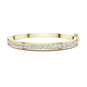 Infinite Round Brilliant Channel-Set Statement Bangle - Image 2