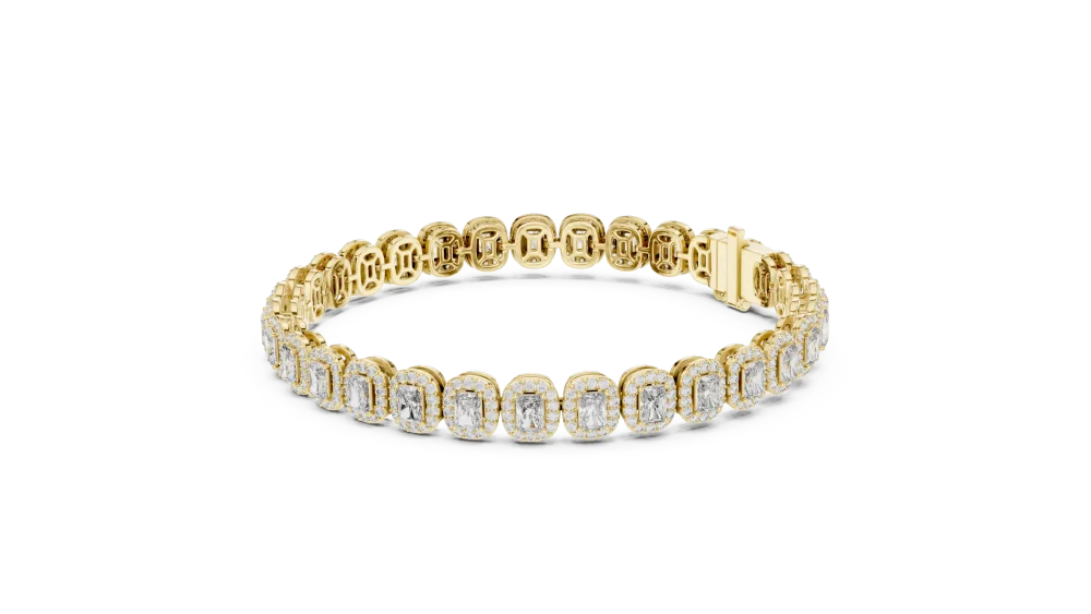 Luminary Radiant and Round Cut Diamond Tennis Bracelet - Image 3