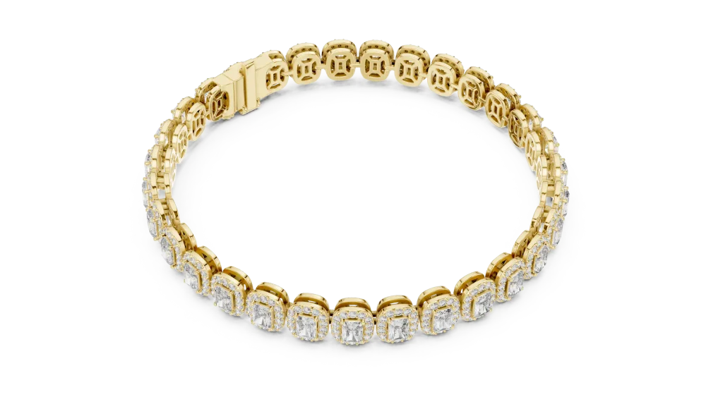 Luminary Radiant and Round Cut Diamond Tennis Bracelet - Image 2