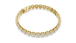 Luminary Radiant and Round Cut Diamond Tennis Bracelet - Image 2