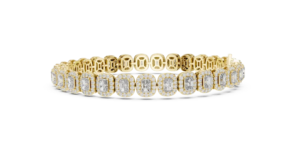 Luminary Radiant and Round Cut Diamond Tennis Bracelet - Image 4
