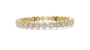 Luminary Radiant and Round Cut Diamond Tennis Bracelet - Image 4