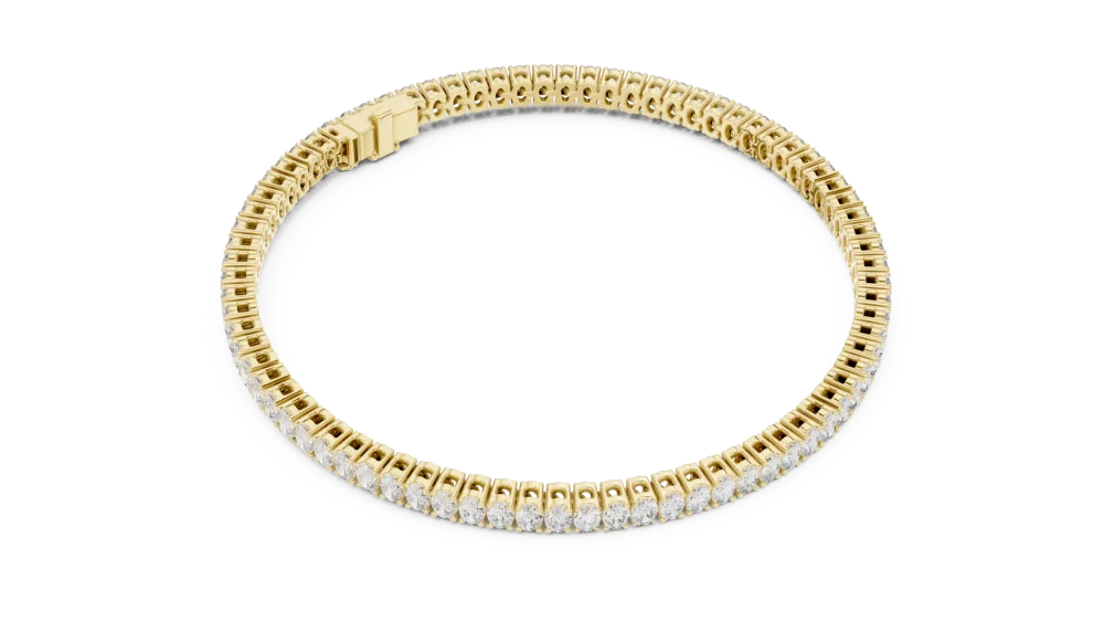 Discover the radiant allure of our oval-cut DIAMEUR diamond tennis bracelet. Expertly handcrafted for timeless elegance, shop this modern classic today.