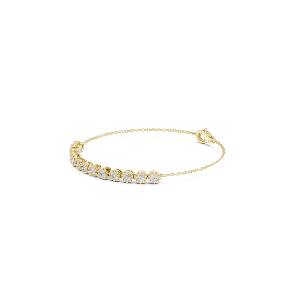 Luminary Round Brilliant Cut Infinite Statement Tennis Bracelet - Image 3