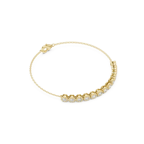 Luminary Round Brilliant Cut Infinite Statement Tennis Bracelet