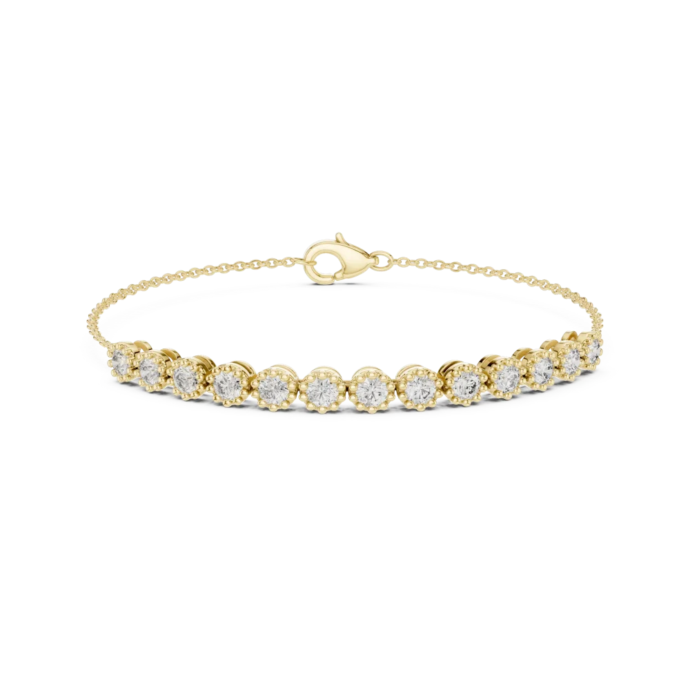 Luminary Round Brilliant Cut Infinite Statement Tennis Bracelet - Image 2
