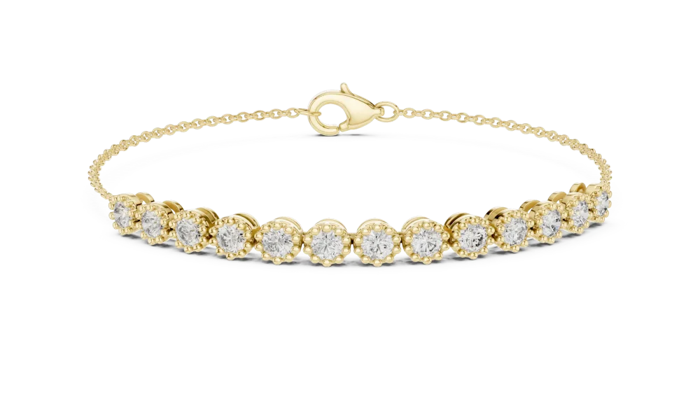 Luminary Round Brilliant Bezel-Set Tennis Bracelet - Image 2