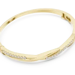 Luminary Round Pavé-Set Architectural Bangle