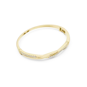 Infinite Fluid Pavé-Set Round Brilliant Diamond Bangle