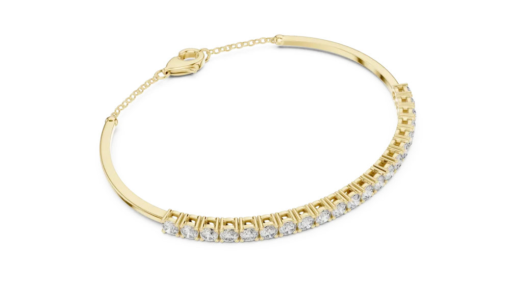 Discover the radiant sparkle of our handcrafted tennis bracelet, featuring high-quality DIAMEUR diamonds. Elevate your style and shop luxury today.