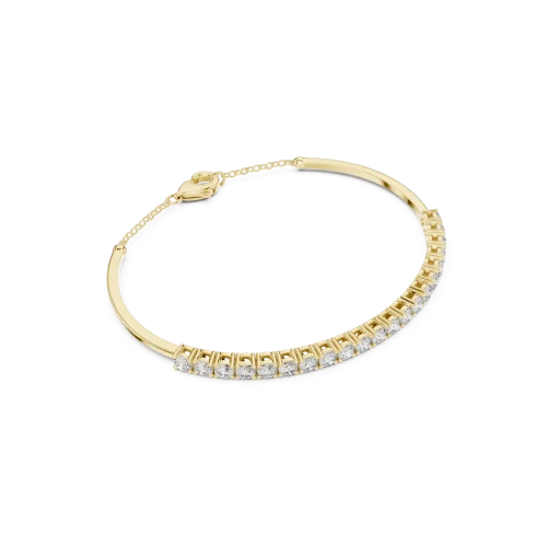 Luminary Round Brilliant Pavé-Set Tennis Bracelet