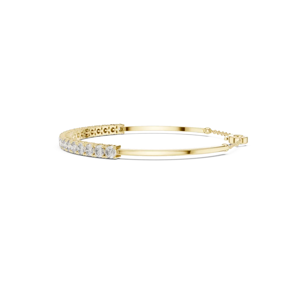 Luminary Round Brilliant Pavé-Set Tennis Bracelet - Image 3
